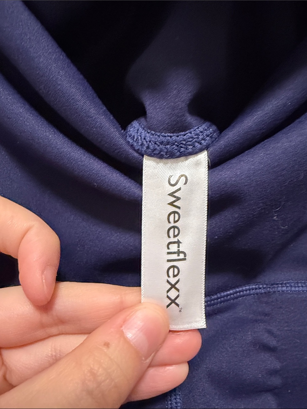 High-Rise Navy Women's Active Leggings - Picture 3 of 4